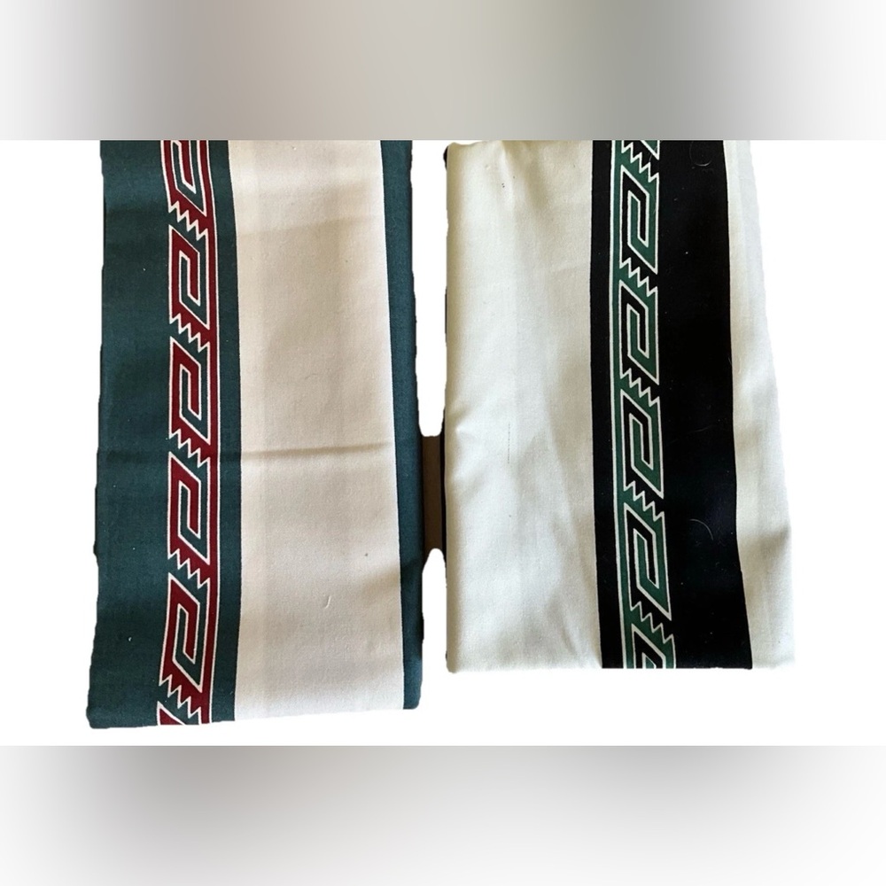 Quilting Sewing Fabric Southwest Aztec Style Black Green Geometric Cotton